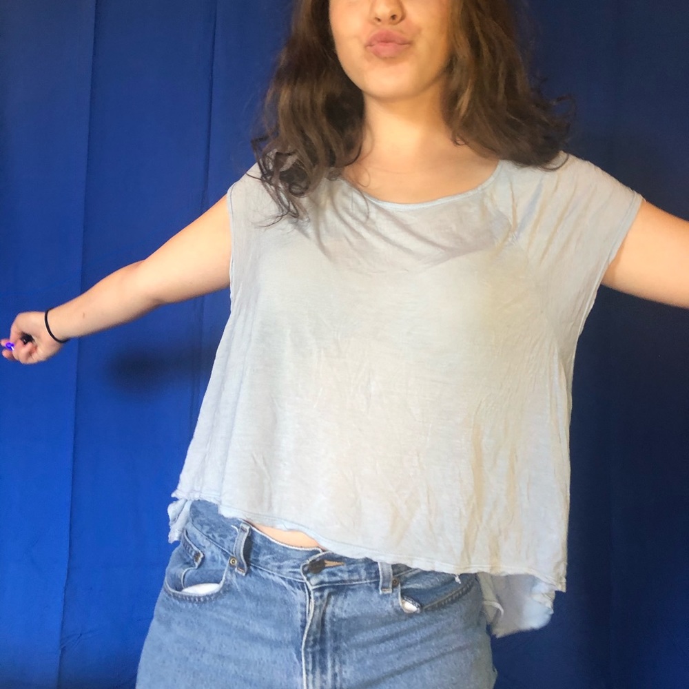 Brandy Melville Hi-Lo Blue top